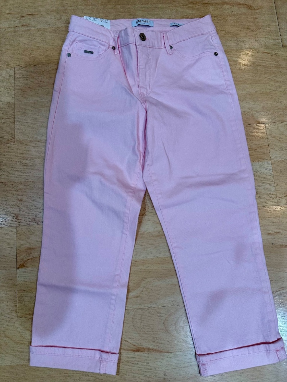 Nine West Jeans Pink Chrystie Capri Sz 6